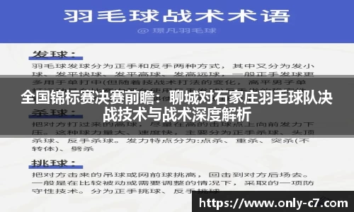 全国锦标赛决赛前瞻：聊城对石家庄羽毛球队决战技术与战术深度解析